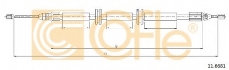 11.6681 COFLE Трос ручника