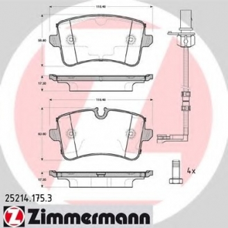 252141753 Otto Zimmermann GmbH Колодки гальмівні дискові