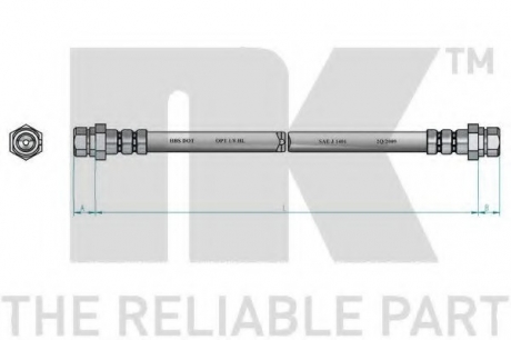 Шланг гальмівний задній 8547103