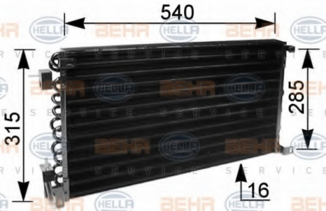 8FC 351 036-041 Hella Конденсер кондиціонера