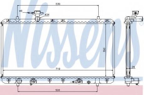 64166A Nissens Радиатор охолоджування