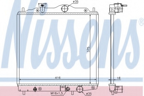 67100 Nissens Радиатор охолоджування