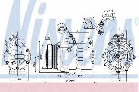 89037 Nissens Компресор кондиціонера