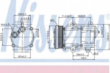 89046 Nissens Компрессор кондиціонера