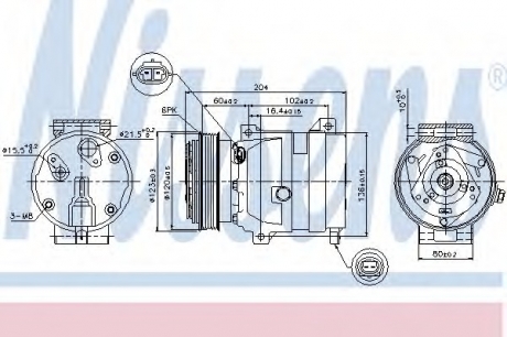 89281 Nissens Компрессор кондиціонера