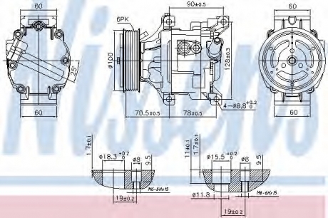 89324 Nissens Компрессор кондиціонера