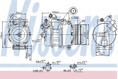 89341 Nissens Компрессор кондиціонера