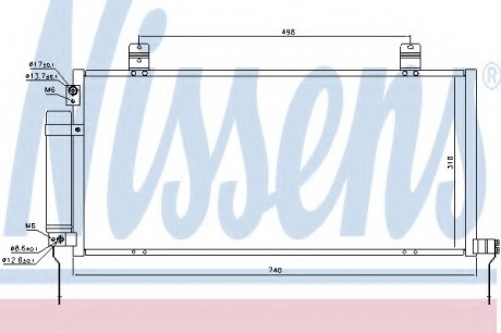 940164 Nissens Конденсер кондиціонера