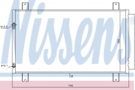 940401 Nissens Конденсатор кондиционера MITSUBISHI GRANDIS (NA0) (04-) (пр-во Nissens)