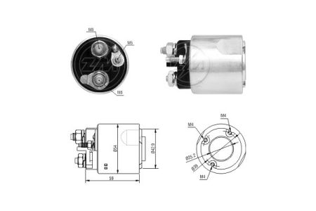 ZM6492 ZM Реле втягуюче стартера