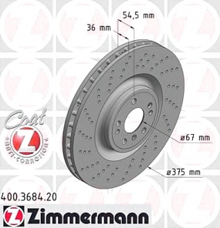 400368420 Otto Zimmermann GmbH Диск тормозной