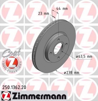 250136220 Otto Zimmermann GmbH Гальмiвнi диски Coat Z