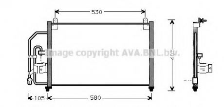 DW 5012 AVA Cooling Systems Конденсатор кондиционера DAEWOO LANOS 97- (AVA)