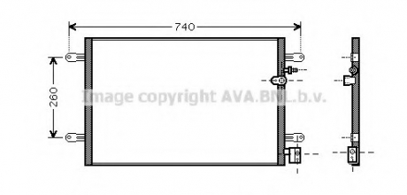 AI5237 AVA Cooling Systems Конденсор кондиционера A6 ALL 04-11 (AVA)