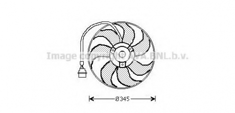 AI 7509 AVA Cooling Systems Вентилятор радиатора Audi;Seat;Skoda;VW (пр-во AVA)