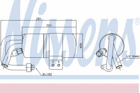 95505 Nissens Осушувач кондиціонера
