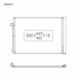 CD420874 KOYORAD Радиатор кондиционера