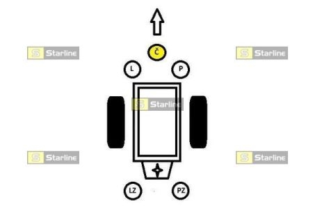 SM 0034 Starline Опора двигуна / КПП