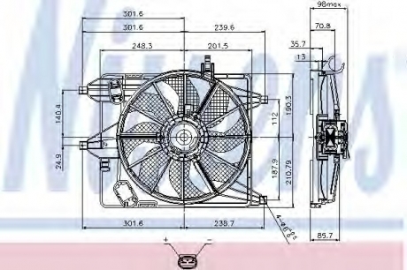 85252 Nissens Вентилятор радіатора