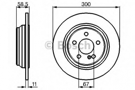 0986478472 Bosch Тормозной диск Bosch