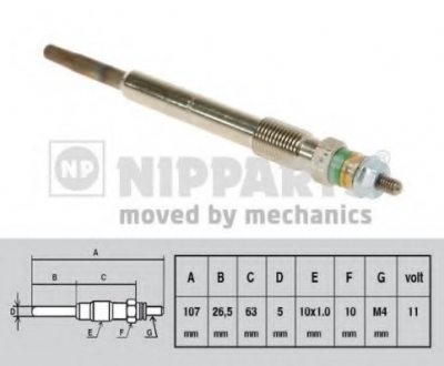 N5718002 Nipparts  Свічка розжарювання