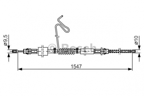 1987477174 Bosch Трос ручного гальма