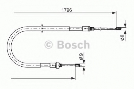 1987477235 Bosch Трос ручного гальма