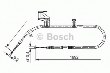 1987477244 Bosch Трос ручного гальма