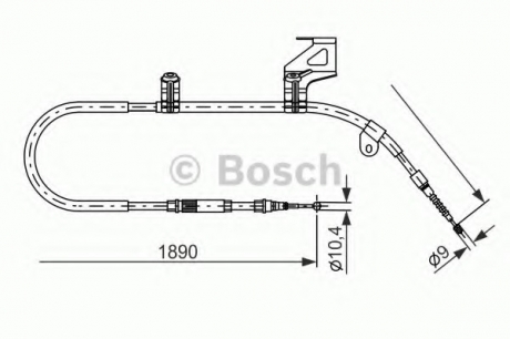 1987477804 Bosch Трос ручного гальма
