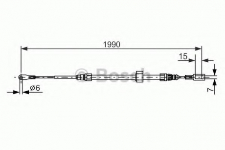 1987477854 Bosch Трос ручного гальма