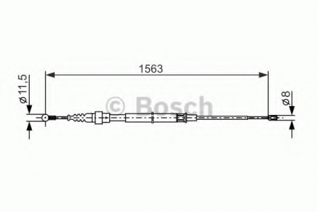 1987477891 Bosch Трос ручного гальма