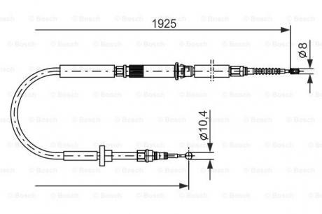 1987477959 Bosch Трос ручного тормоза Audi A6 (4B, C5) (1997-2005) задний (пр-во Bosch)