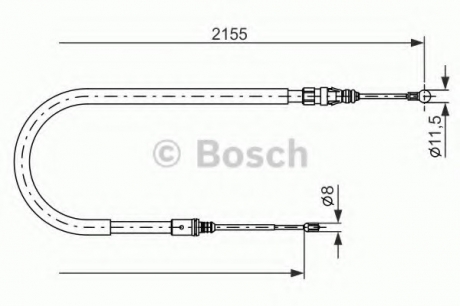 1987477994 Bosch Трос ручного гальма