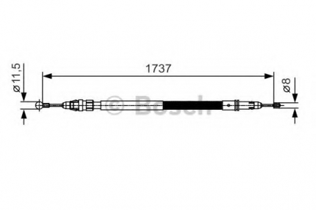 1987482008 Bosch Трос ручного гальма