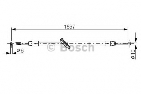 1987482028 Bosch Трос ручного гальма