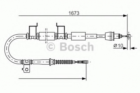 1987482362 Bosch Трос ручного гальма