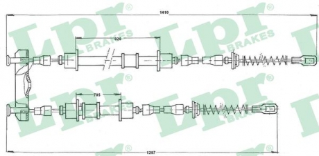 C0572B LPR Трос ручного гальма