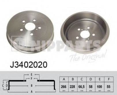 J3402020 Nipparts  Гальмівний барабан