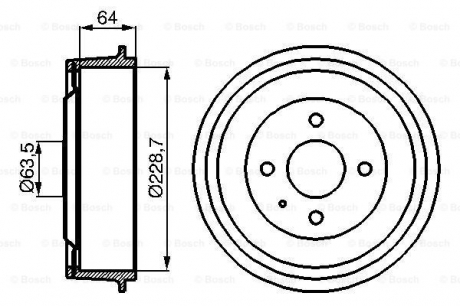 0 986 477 012 Bosch Гальмiвний барабан