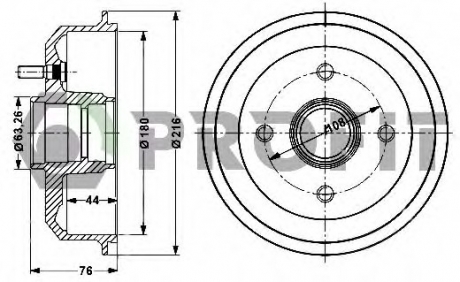 5020-0024 PROFIT Барабан гальмівний
