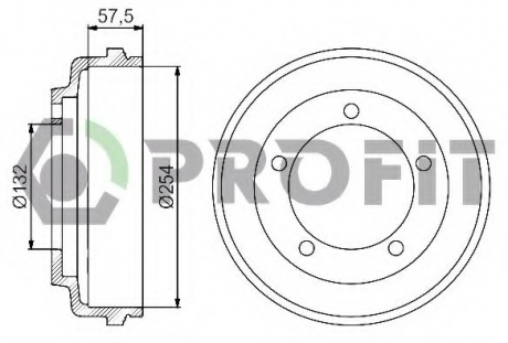 5020-0029 PROFIT Барабан гальмівний