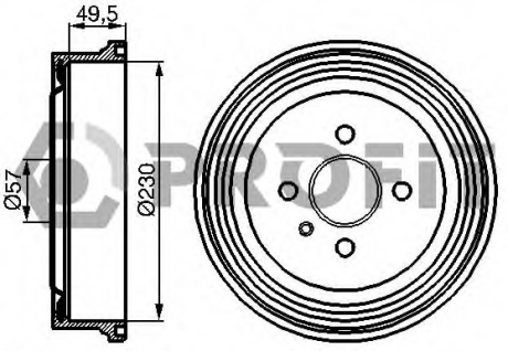 5020-0062 PROFIT Барабан гальмівний