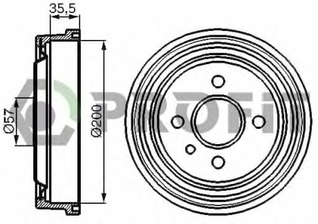 5020-0069 PROFIT Барабан гальмівний