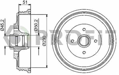 5020-0091 PROFIT Барабан гальмівний
