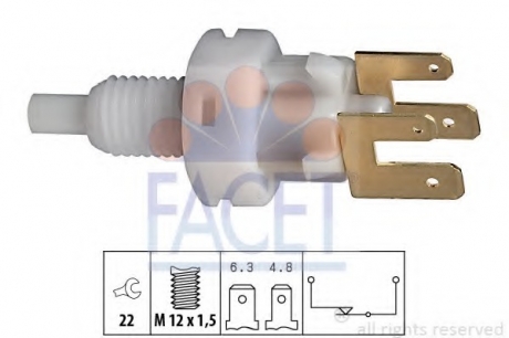 7.1083 Facet  Датчик стоп-сигнала Opel Omega b 2.0 (94-00) (7.1083) FACET