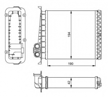 54284 NRF Радиатор отопителя VOLVO 850 V70 91-00 (пр-во NRF)