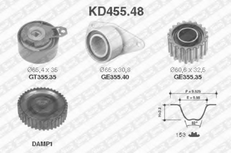 KD455.48 NTN SNR Комплект ремня ГРМ