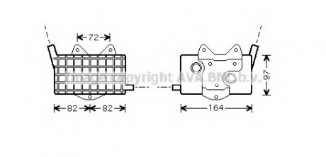MS 3294 AVA Cooling Systems Радиатор масляный MВ SPRINTER W901-905/VITO I W 638 (пр-во AVA)