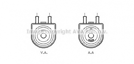 PE3285 AVA Cooling Systems Радіатор масляний CITROEN Berlingo/PEUGEOT 206 (вир-во AVA)