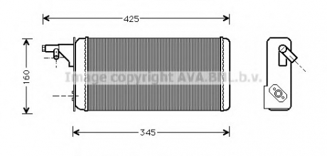 IVA 6019 AVA Cooling Systems Радиатор отопителя IVECO Daily (пр-во AVA)